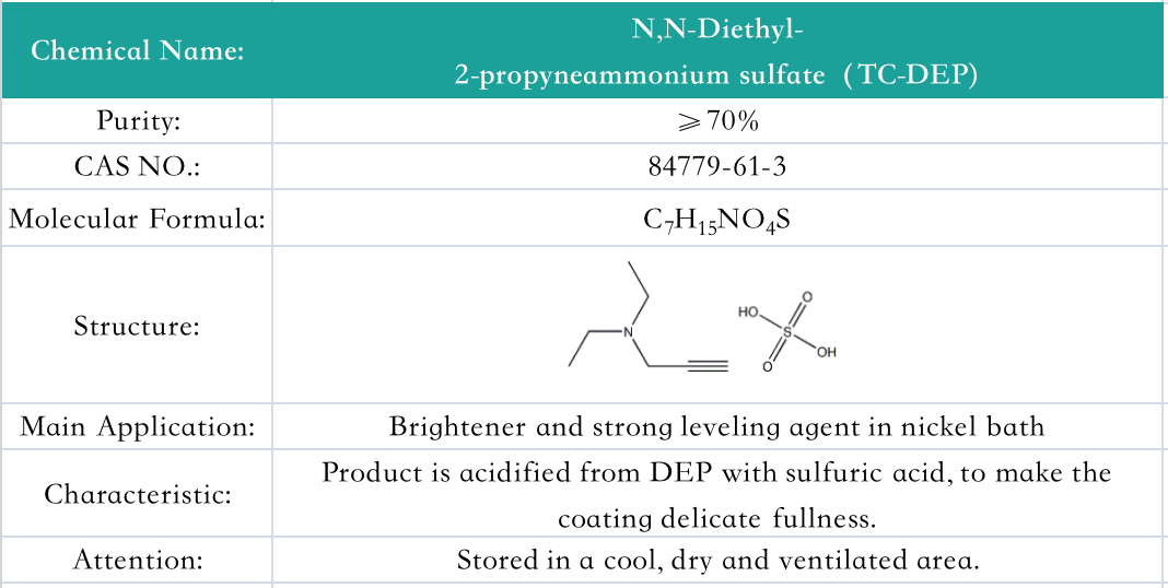 N,N-Diethyl- 2-propyneammonium sulfate (TC-DEP)(图1)